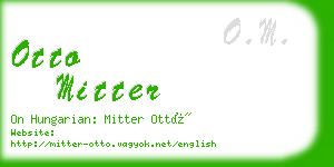 otto mitter business card